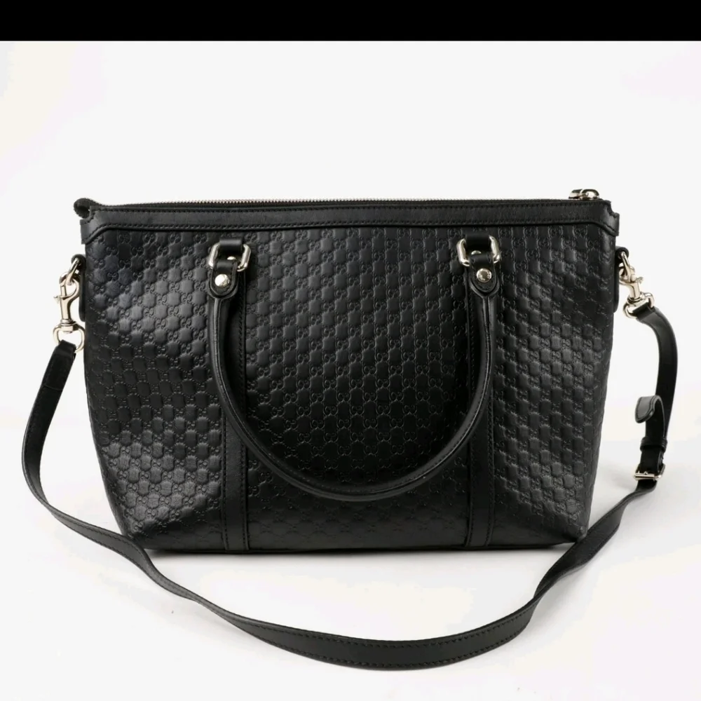 Dbl Authenticated Gucci Micro Shima Tote Shoulder Bag 449656 149857297 - Picture 6 of 13